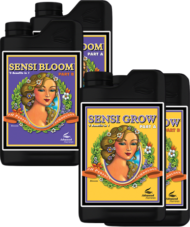Gama Advanced Nutrients Sensi Grow y Bloom, partes A y B