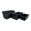Depósito rectangular negro para riego, imagen de gama